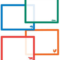 Conimar - 11.5" x 15" Chop Chop Assorted Flex Mat Gourmet with Icons, Pack of 4 - CO74104