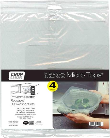 Conimar - Micro Tops Microwave Clear Splatter Guard, Pack of 4 - CO72012