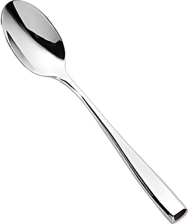 Corby Hall - Oslo Satin 7.5" Stainless Steel Oval Dessert Spoon, 12/CS - KM5201