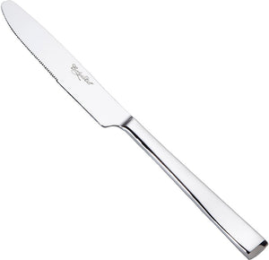 Corby Hall - Oslo Satin 9.5" Stainless Steel Solid Handle Dinner Knife, 12/CS - KM5251