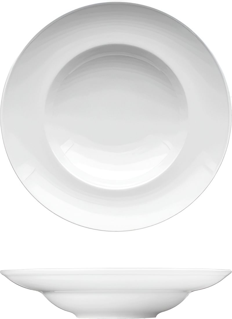 Corby Hall - Synergy 10.62" White Round Porcelain Bowl, 12/CS - 0083147