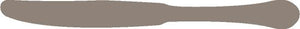 Corby Hall - Valencia 9" Chrome Plate Solid Handle Dinner Knife, 12/CS - C7651