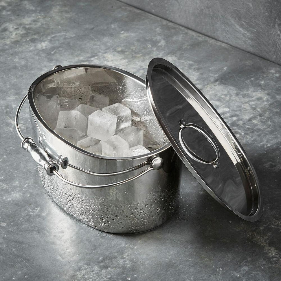 Crafthouse - 12" x 5.25" Stainless Steel Oval Ice bucket with Scoop Set - CRFTH.OVICE.SET