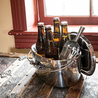 Crafthouse - 12" x 5.25" Stainless Steel Oval Ice bucket with Scoop Set - CRFTH.OVICE.SET