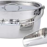 Crafthouse - 12" x 5.25" Stainless Steel Oval Ice bucket with Scoop Set - CRFTH.OVICE.SET