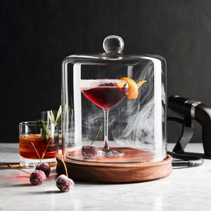 Crafthouse - Classic Glass Smoke Cloche with Smoker & Chips - CRFCC.5.9211