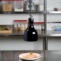 Cres Cor - 60" Retractable Ceiling Mount Black Finish Infrared Bulb Food Warmer - EO IFW-63-10-BL (Pre-Order Now, ETA 4-6 Weeks)