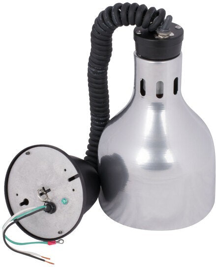 Cres Cor - 60" Retractable Ceiling Mount Nickel Finish Infrared Bulb Food Warmer - EO IFW-63-10-PN (Pre-Order Now, ETA 4-6 Weeks)