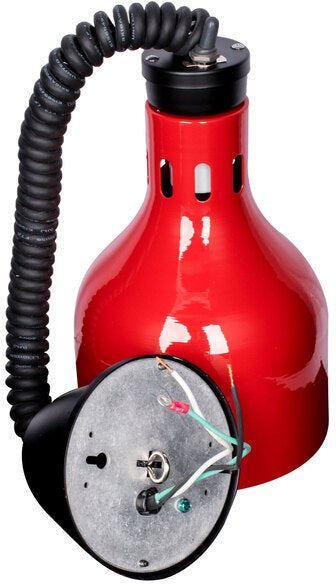 Cres Cor - 60" Retractable Ceiling Mount Red Finish Infrared Bulb Food Warmer - EO IFW-63-10-R (Pre-Order Now, ETA 4-6 Weeks)