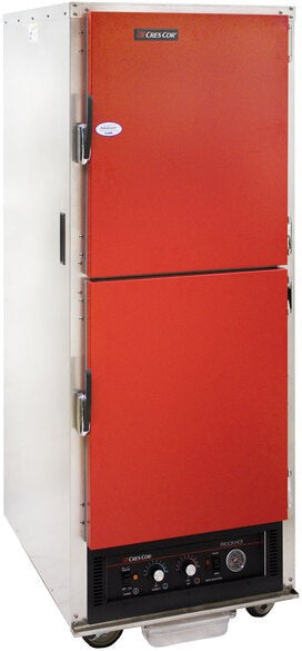 Cres Cor - AquaTemp 120V/20A Insulated Hot Cabinet Red Door, 11 Pan Capacity - EO H-135-WUA-11-R (Pre-Order Now, ETA 4-6 Weeks)