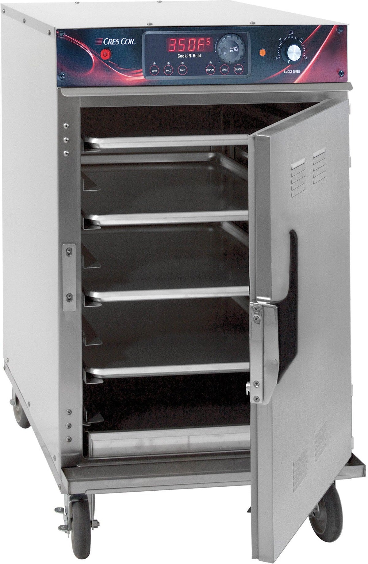 Cres Cor - Half Height Stainless Steel Cook and Hold Smoker Oven with Deluxe Controls - 208/240V, 1 Phase, 3000/2650W - 1000CHSKSPLITDX (Pre-Order Now, ETA 4-6 Weeks)