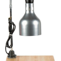 Cres Cor - Portable Carving Station With Wood Cutting Board, Nickel Polished Lamp - EO IFW-61-GL-10PN (Pre-Order Now, ETA 4-6 Weeks)