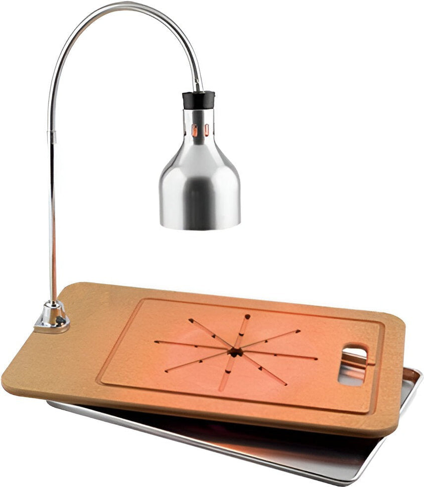 Cres Cor - Portable Carving Station with Drip Pan, Nickel Polished Lamp - EO IFW-61-WF-PN (Pre-Order Now, ETA 4-6 Weeks)