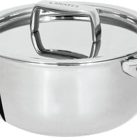 Cristel - 0.25 QT Mini Fixed Handle Stewpan With Lid Castel'Pro Collection - F9CPF