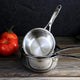 Cristel - 0.25 QT Mini Saucepan with Fixed Handle Castel'Pro Collection - C9CPF