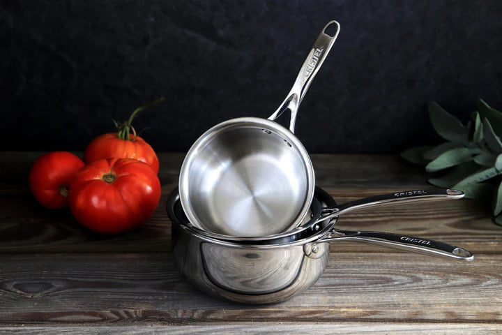 Cristel - 0.35 QT Mini Saucepan with Fixed Handle Castel'Pro Collection - C10CPF