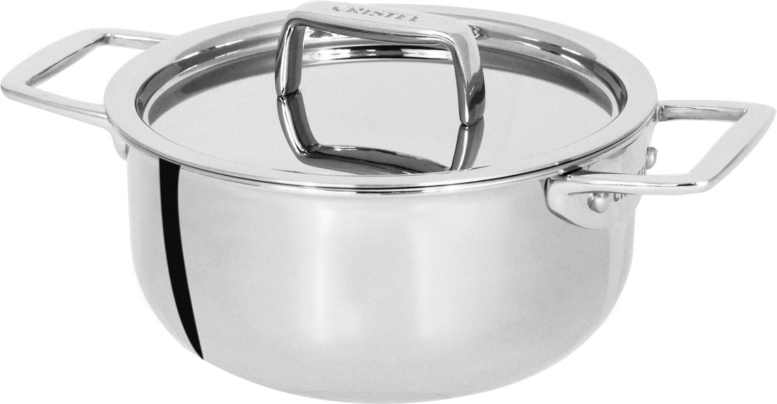 Cristel - 0.35 QT Mini Stewpan with Fixed Handle and Lid Castel'Pro Collection - F10CPF