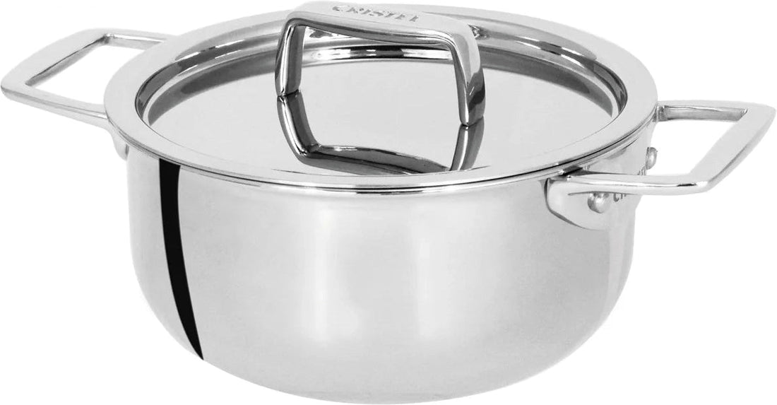 Cristel - 0.60 QT Mini Stewpan with Fixed Handle and Lid Castel'Pro Collection - F12CPF
