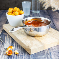 Cristel - 1 QT 5-Ply Stainless Steel Saucepan - Castel'Pro Ultraply Collection - C16CPFN