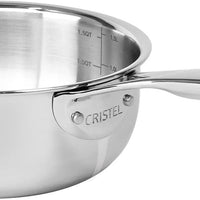Cristel - 1 QT 5-Ply Stainless Steel Saucepan - Castel'Pro Ultraply Collection - C16CPFN