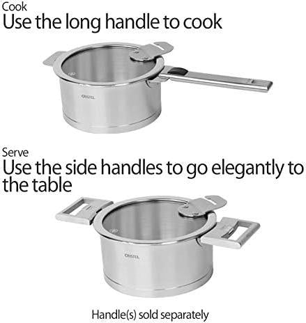 Cristel - 1 QT Stainless Steel Saucepan with Lid - C14QLKSA