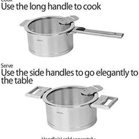 Cristel - 1 QT Stainless Steel Saucepan with Lid - C14QLKSA