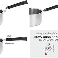 Cristel - 1 QT Stainless Steel Saucepan with Lid - C14QLKSA