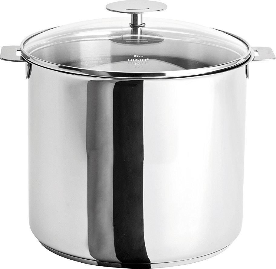Cristel - 10 QT Casteline Stockpot With Domed Glass Lid - M24QKP