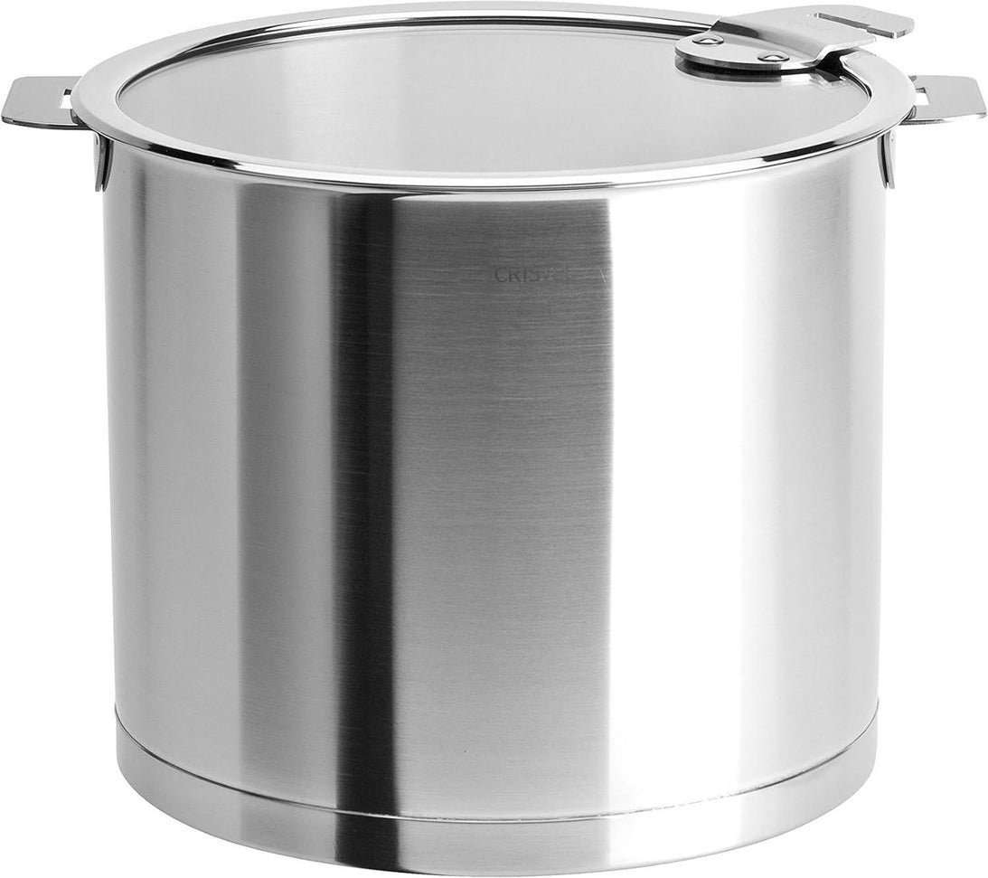 Cristel - 10" Stainless Steel Silver Stockpot with Lid - M24QLKSA