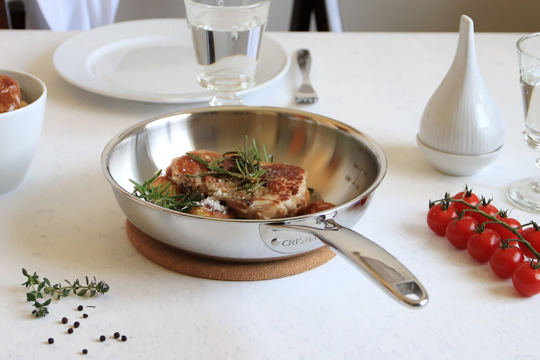 Cristel - 11" 5-Ply Frying Pan Castel'Pro Ultraply Collection - PS28CPFN