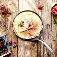 Cristel - 11'' Non-Stick Crepe Pan with Fixed Handle Castel'Pro Ultralu Collection - CR28CPFAE