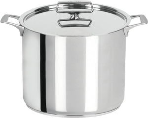 Cristel - 11 QT Stainless Steel Stockpot With Lid Castel' Pro Ultraply Collection - M26CPFN