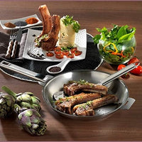 Cristel - 11" Silver Stainless Steel Frying Pan - P28QL