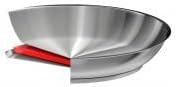 Cristel - 11" Silver Stainless Steel Frying Pan - P28QL