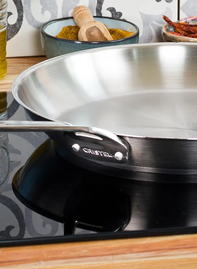 Cristel - 9.5" Stainless Steel Frying Pan - P24MV