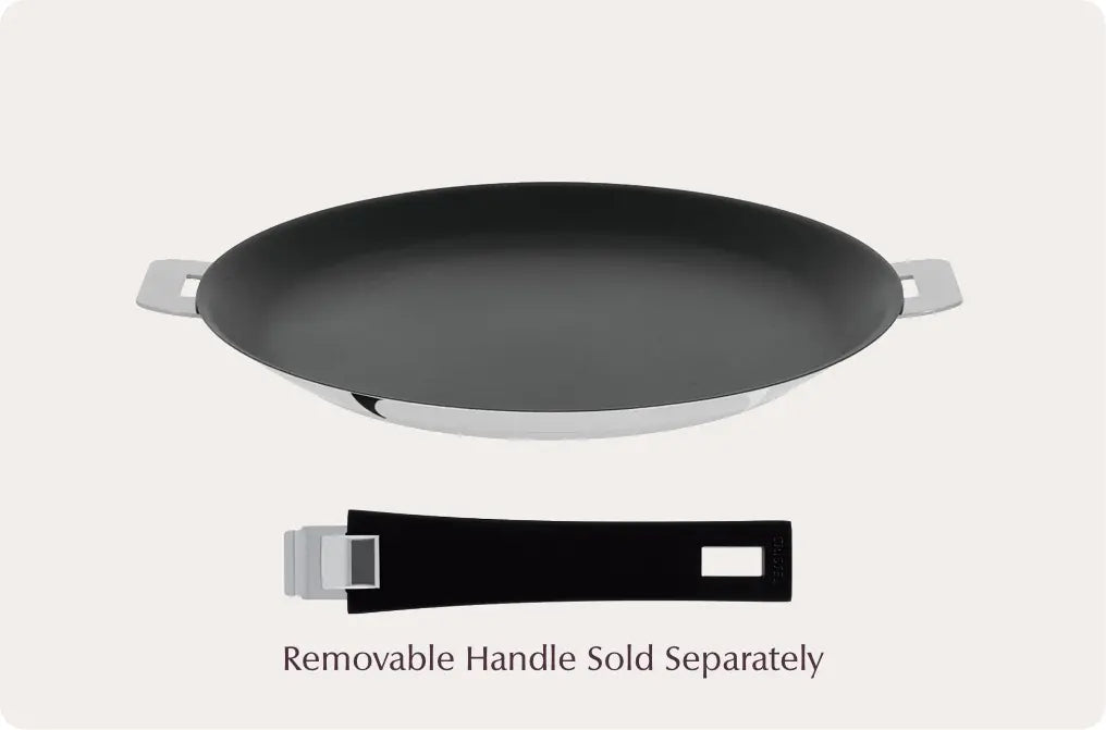 Cristel - 12" Black Crepe Pan with Removable Handle - CR30QE