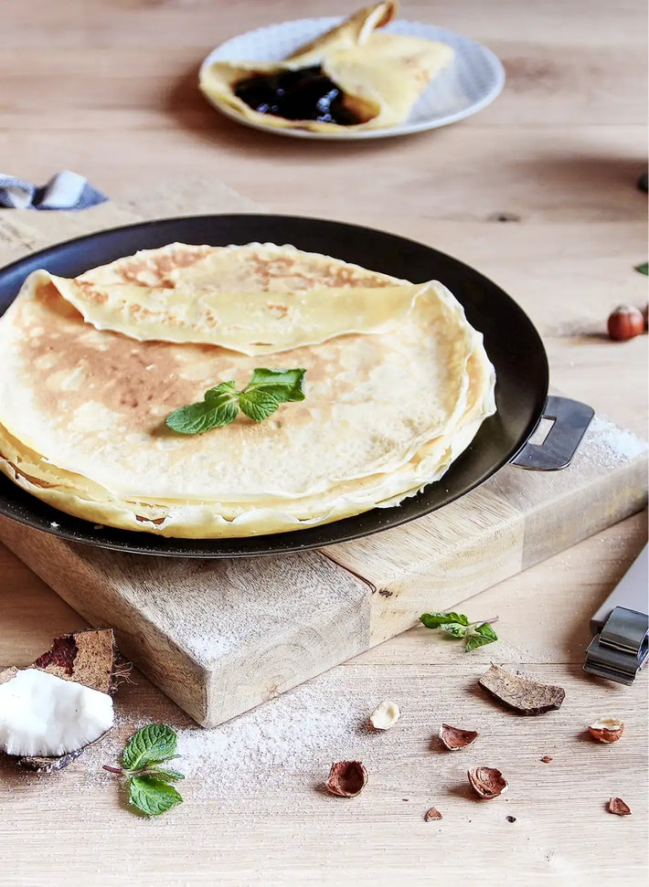 Cristel - 12" Black Crepe Pan with Removable Handle - CR30QE