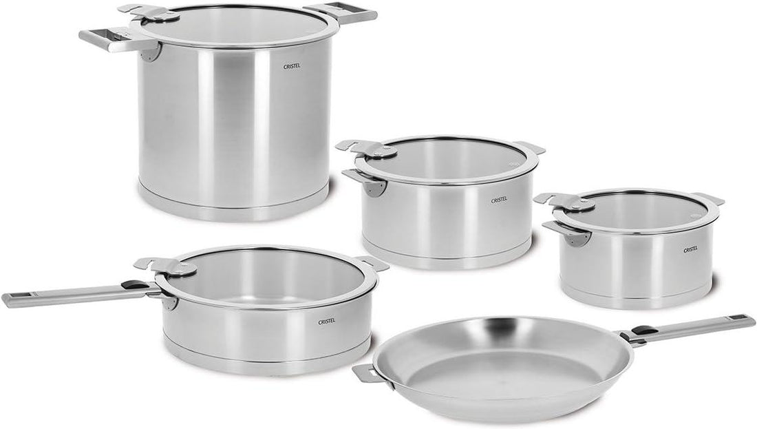 Cristel - 13-Piece Set Stainless Steel Cookware Set with Removable Handles - STQL13KSAS