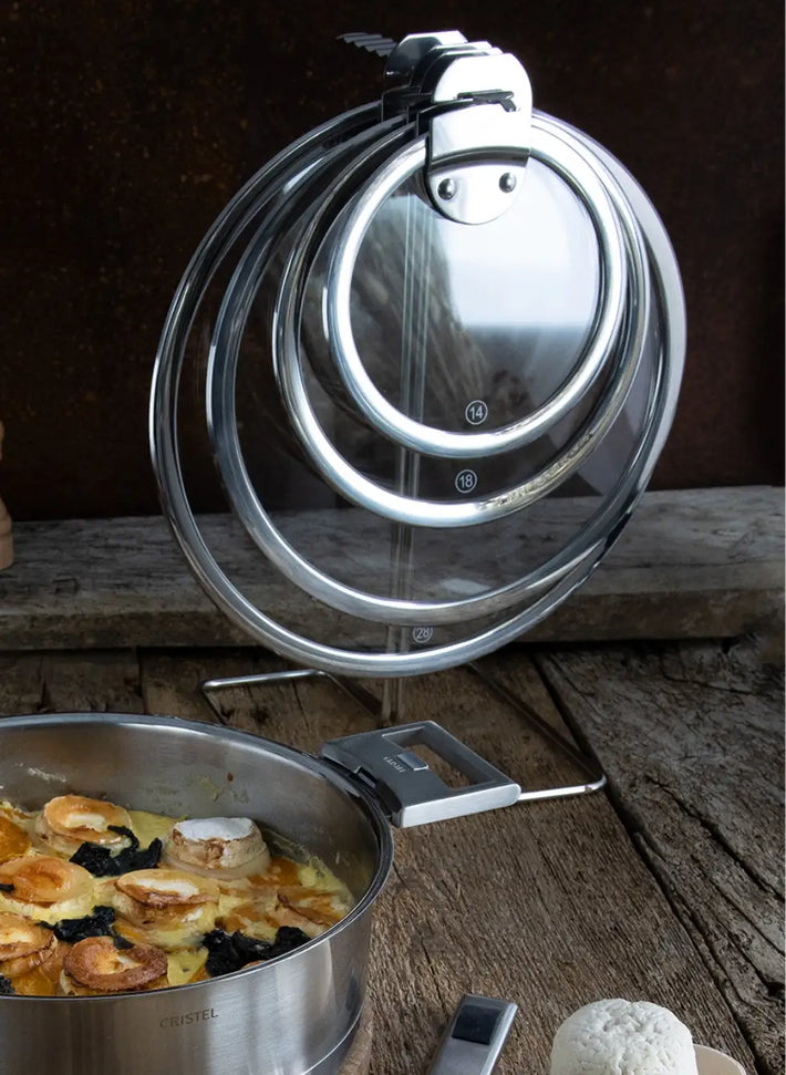 Cristel - 13" Silver Stainless Steel Lids Holder - SUPPKS