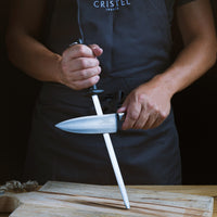 Cristel - 15" Black Stainless Steel Knife Sharpener - FAO25