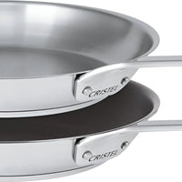 Cristel - 1826 Collection, 10" Two (One Stainless Steel, One Non-Stick) Frying Pans Set - ST2P26MV