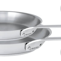 Cristel - 1826 Collection, 2 Stainless Steel Frying Pans Set - ST2PMV
