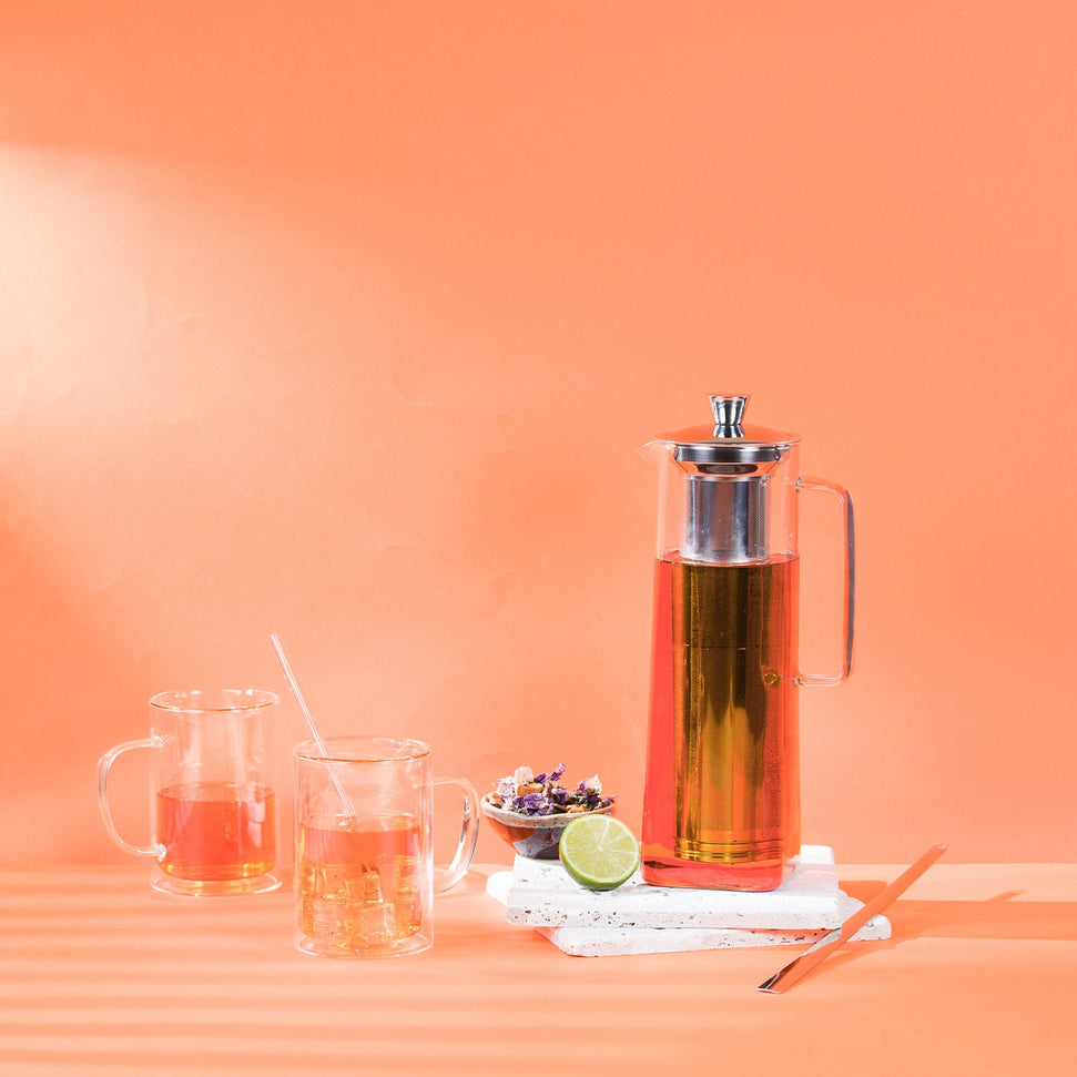 Cristel - 1.5 L Long Island Elongated Glass Teapot with Unscrewable Filter - TH150VLGFD