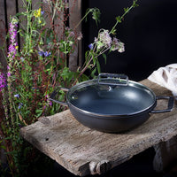 Cristel - 1.9 QT 2 Side Handles Non-Stick Sauté-Pan With Lid and Fixed Handle Castel'Pro Ultralu Collection - S2A24CPFAE