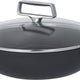 Cristel - 1.9 QT 2 Side Handles Non-Stick Sauté-Pan With Lid and Fixed Handle Castel'Pro Ultralu Collection - S2A24CPFAE