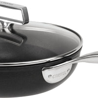 Cristel - 1.9 QT Non-Stick Sauté-Pan With Lid and Fixed Handle Castel'Pro Ultralu Collection - S24CPFAE - DISCONTINUED