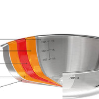 Cristel - 2-Piece Stainless Steel Fry Pan Set Castel'Pro Ultraply Collection - SET2PSCPFN