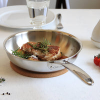 Cristel - 2-Piece Stainless Steel Fry Pan Set Castel'Pro Ultraply Collection - SET2PSCPFN