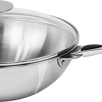 Cristel - 3 QT Casteline Wok with Domed Glass Lid - WOKT24QKP