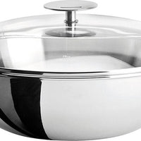 Cristel - 3 QT Casteline Wok with Domed Glass Lid - WOKT24QKP